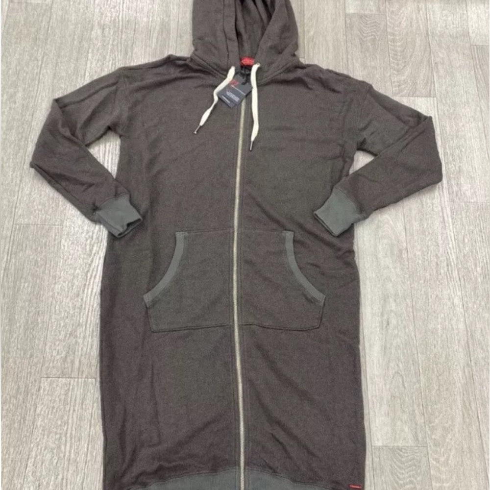 N:Philanthropy Women's Zip UP Hoodie Dress Sage Gray Small NWT